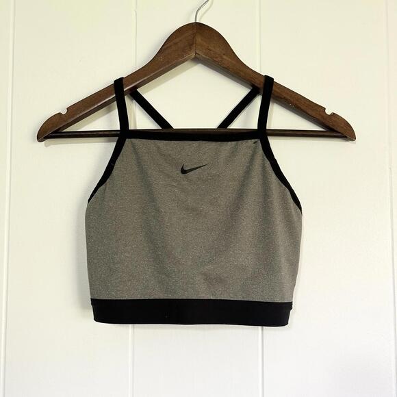 Nike Other - Nike Dri Fit Gray Mesh Active Workout Sports Bra Women's Large
